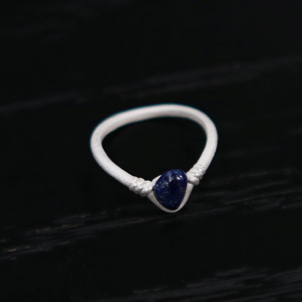 OLIO E ACETO Sterling Silver Moonstone/Lapis Lazuli/Red Snakeskin Jade Crown Ring OLIO-OA13F06-YL Blue (OA13F05)